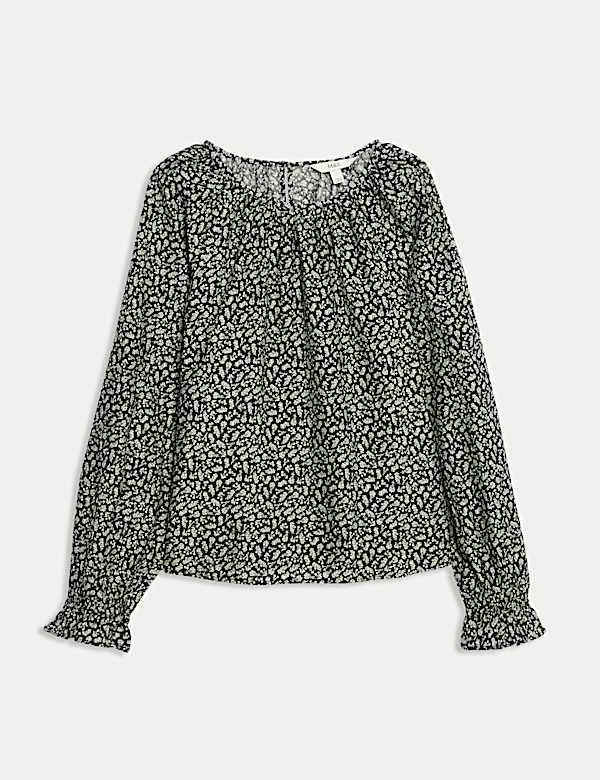 Lyocell Rich Printed Blouse - NO