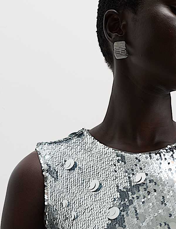 Sequin Floral Shell Top - MV