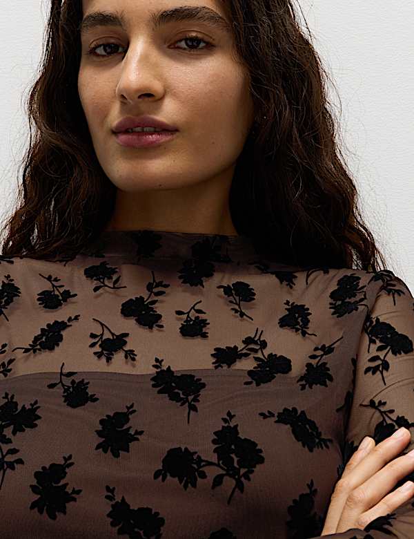 Flock Fitted Mesh Top - AU