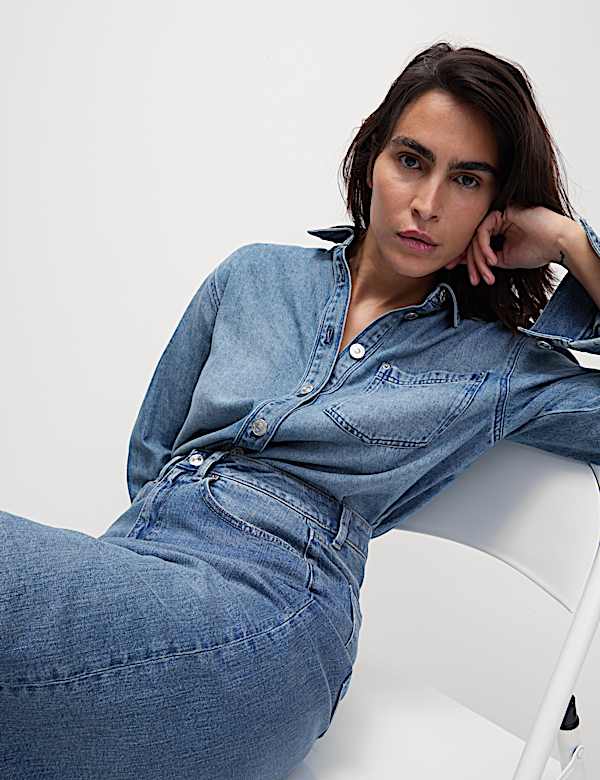 Denim Collared Shirt