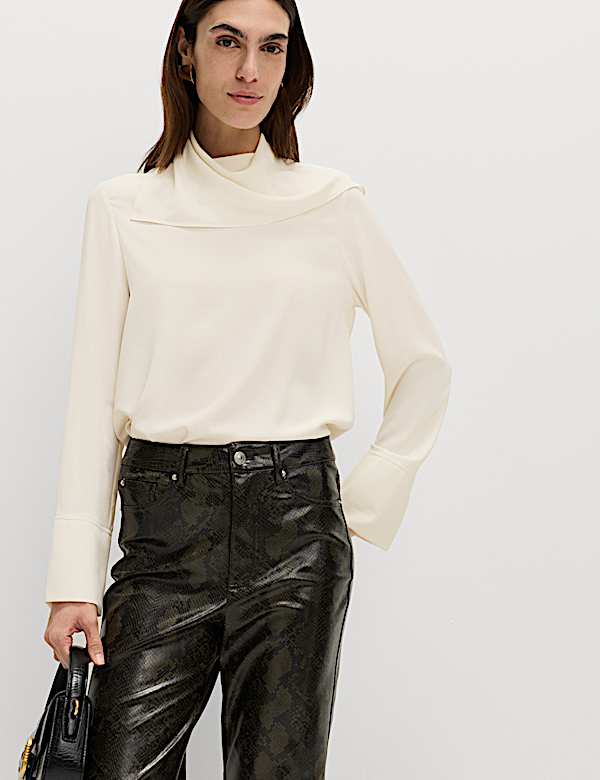 Scarf Neck Blouse
