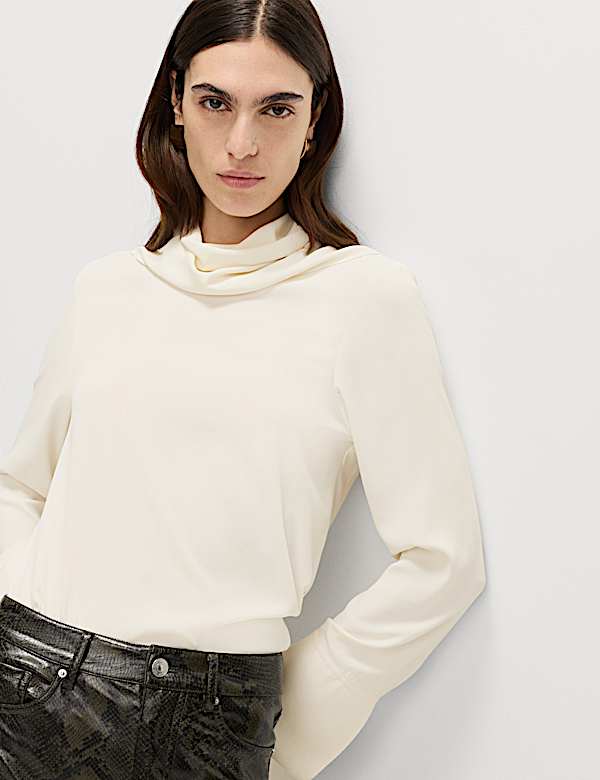 Scarf Neck Blouse