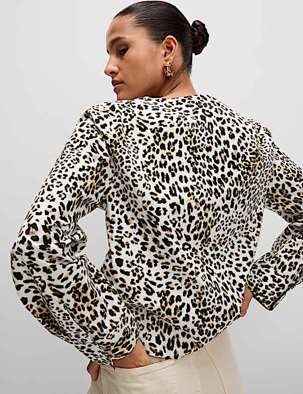 Pure Cotton Printed Tie Front Top