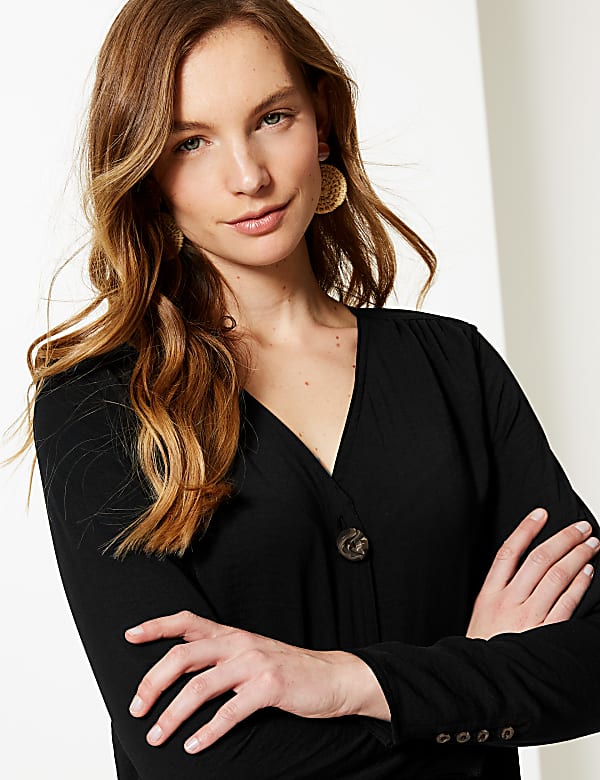 V-Neck Long Sleeve Tunic