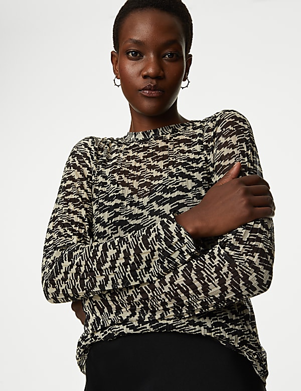 Mesh Jersey Printed Top - JP