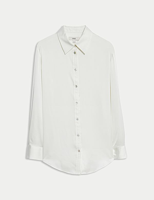 Σατέν πουκάμισο με γιακά - GR