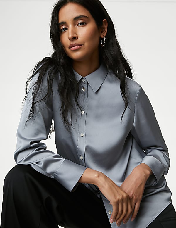 Satin Collared Shirt