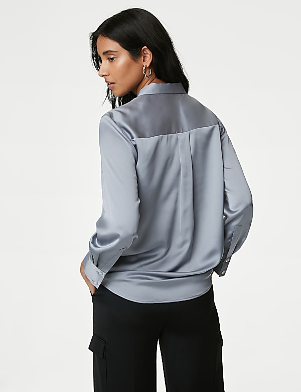 Satin Collared Shirt