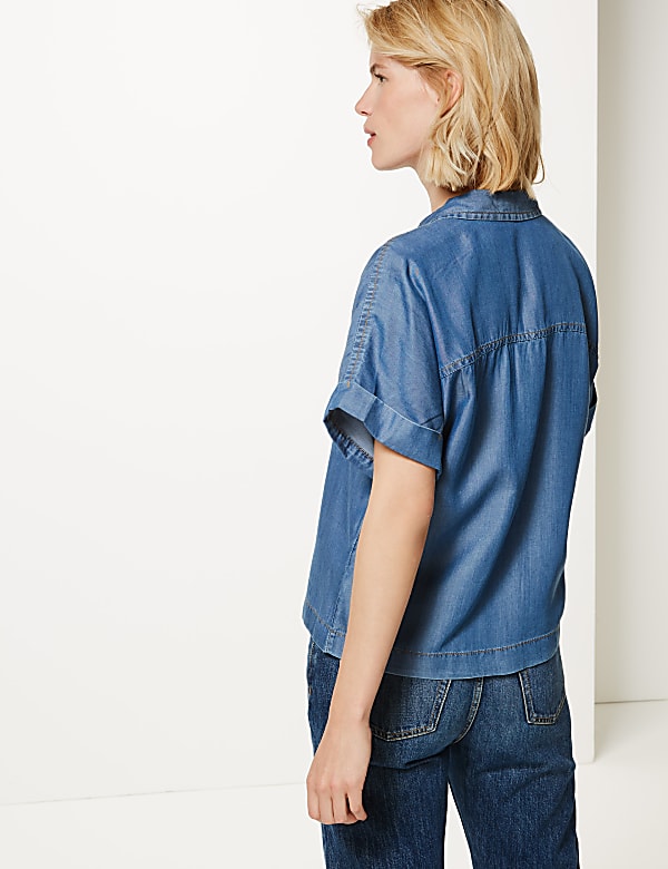 Button Detailed Patch Pocket Shirt