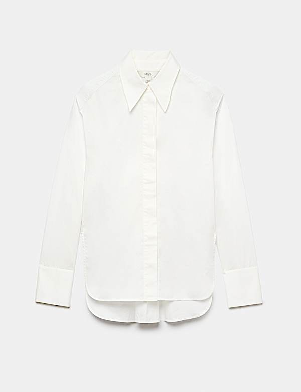 Cotton Waisted Padded Shoulder Shirt - FR