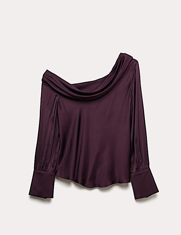 Atasan Bahu terbuka Satin - ID