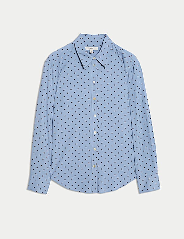 Printed Collared Button Through Shirt