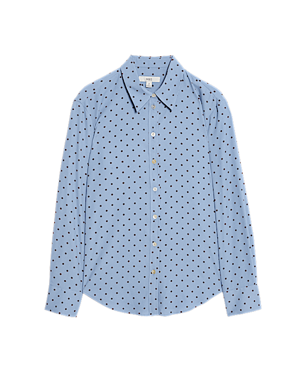 Printed Collared Button Through Shirt