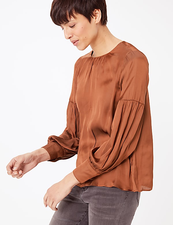 Gathered Neck Blouse