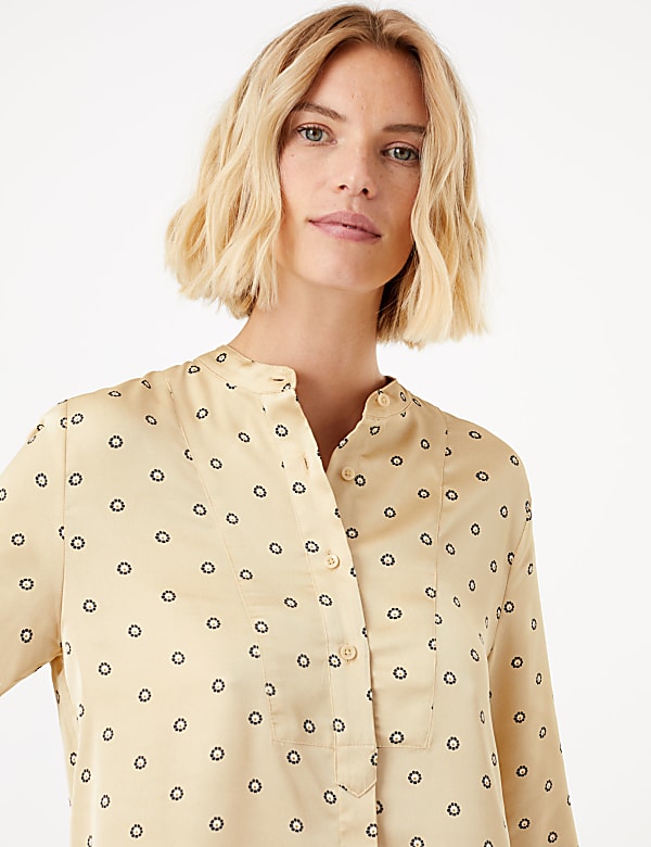 Ditsy Print Longline Shirt