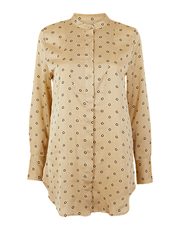 Ditsy Print Longline Shirt