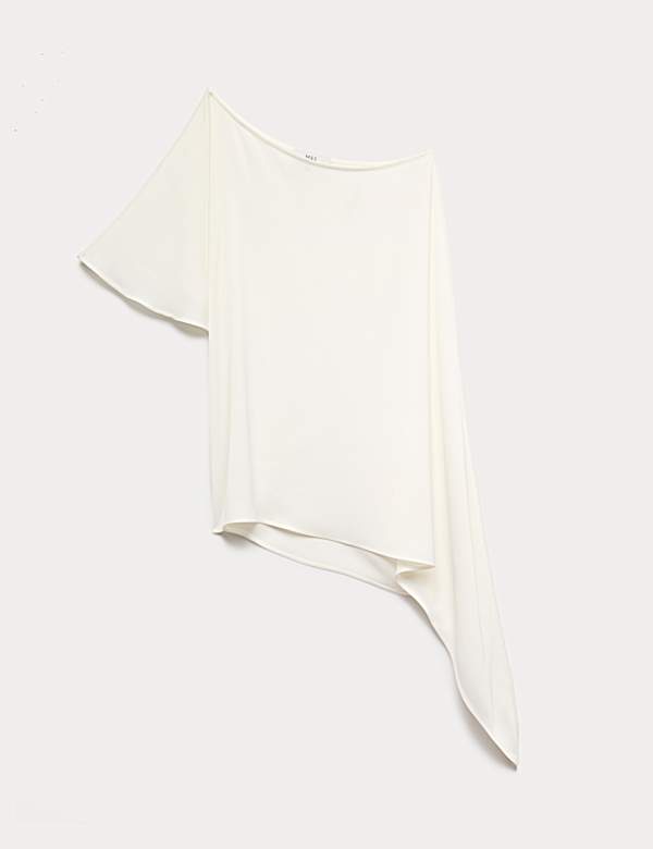 One Shoulder Asymmetric Longline Top - LU