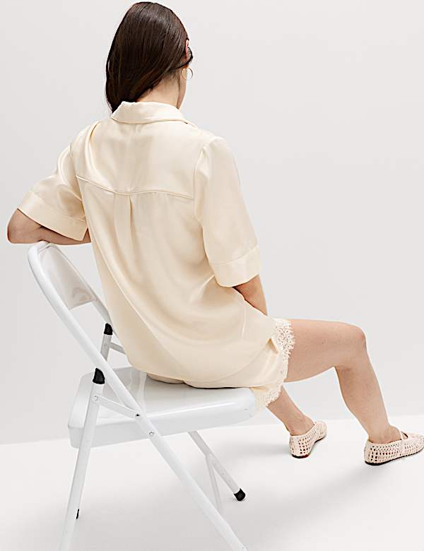 Satin Collared Shirt - JE