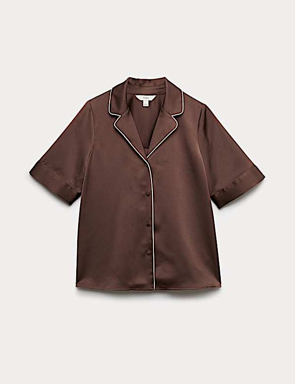 Chemise en satin avec encolure - BE