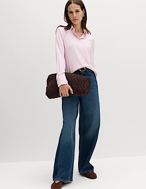 חולצה עם צווארון וכפתורים לכל האורך - IL