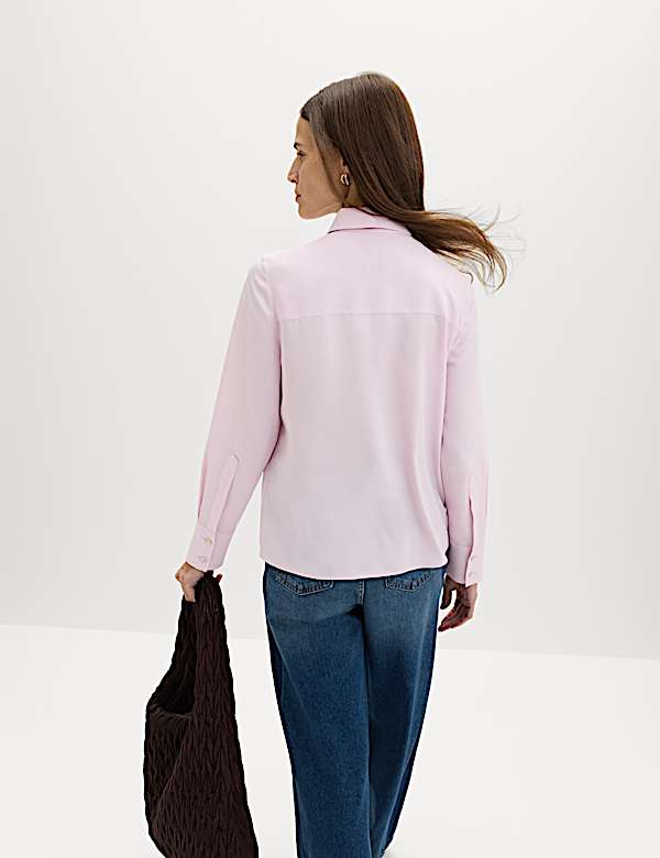 חולצה עם צווארון וכפתורים לכל האורך - IL