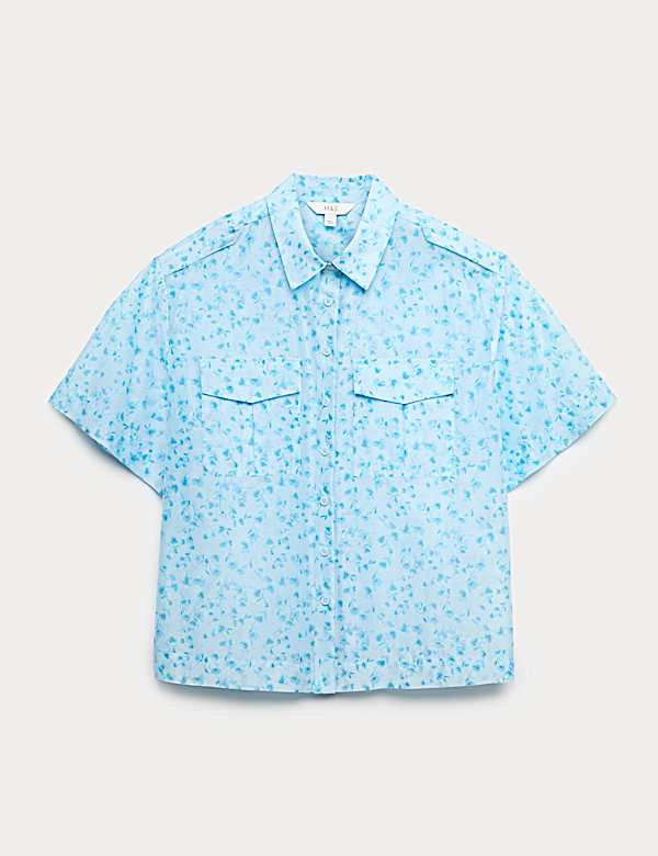 Lyocell Rich Floral Utility Shirt - AU
