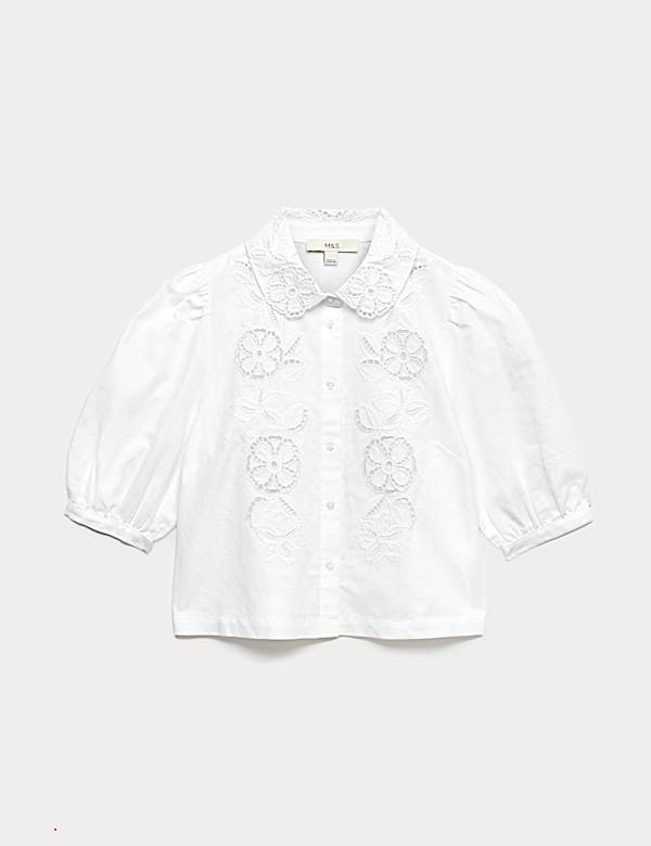 Cutwork Detail Shirt - DK
