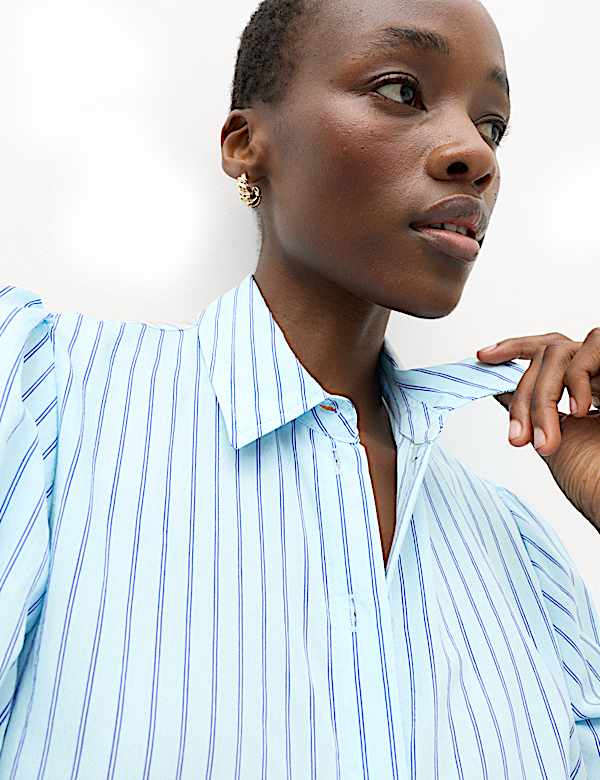 Striped Button Through Shirt - BN