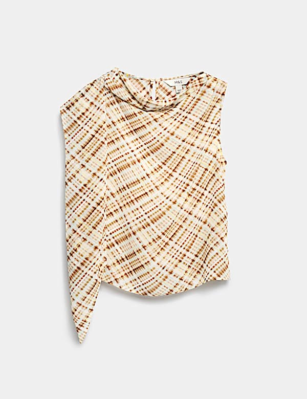 Top drap&eacute; &agrave; carreaux - BE