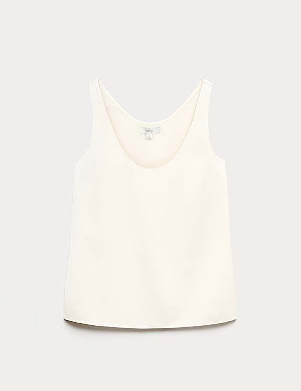 Satin Scoop Neck Cami Top - NO