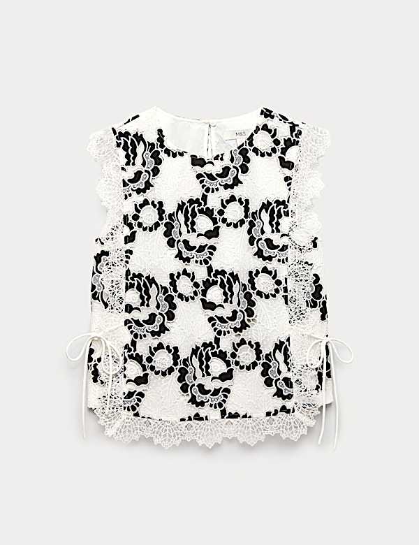 Lace Tie Detail Top - AT