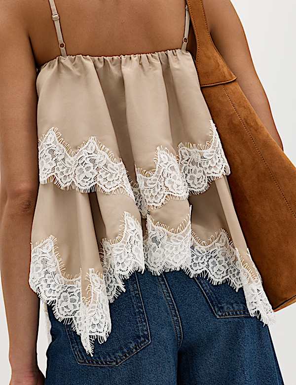 Lace Detail Cami Top - SK