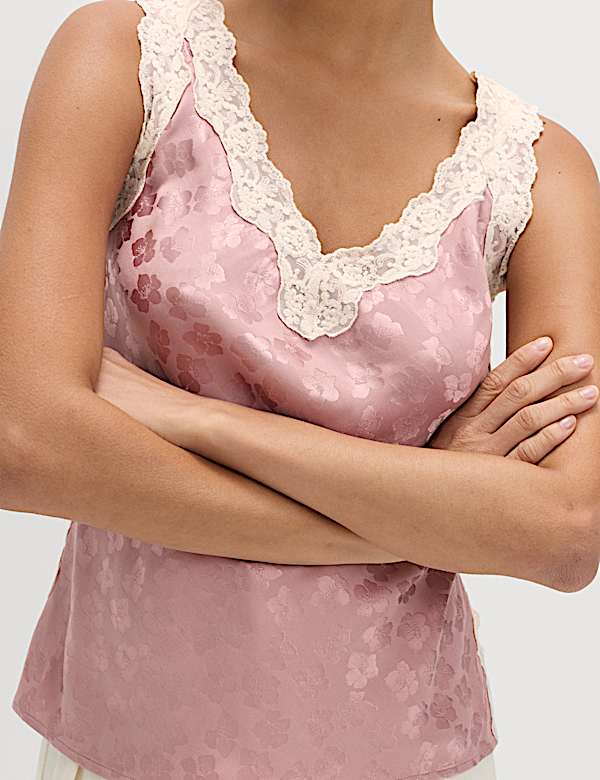 Jacquard Lace Cami Top - PT
