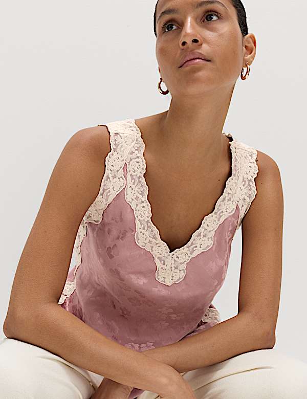 Jacquard Lace Cami Top - PT
