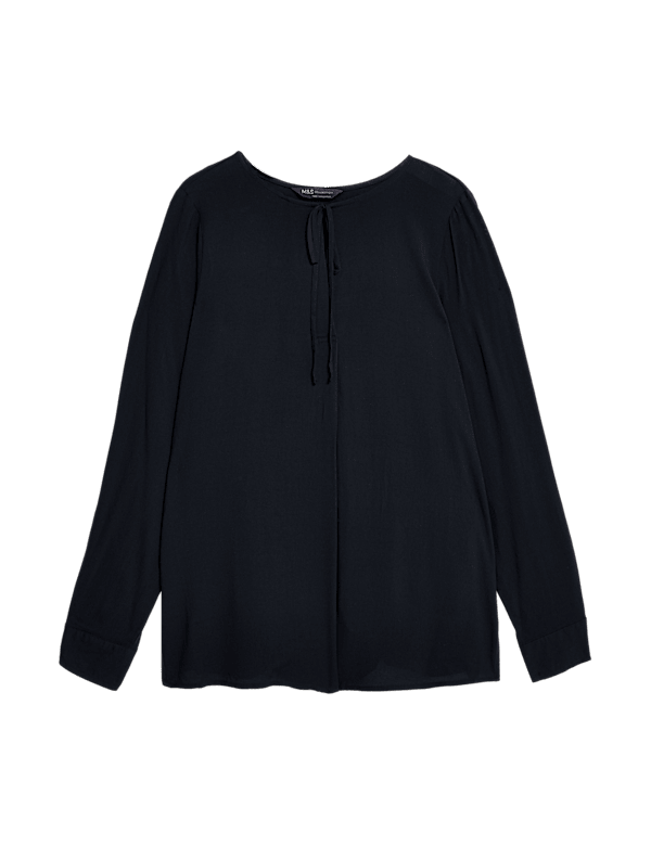 V-Neck Tie Front Blouse