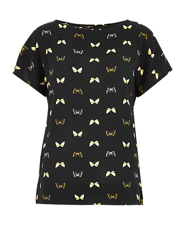 Butterfly Print Relaxed Fit Kimono