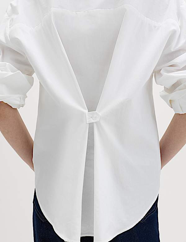 Pure Cotton Button Back Shirt - DK