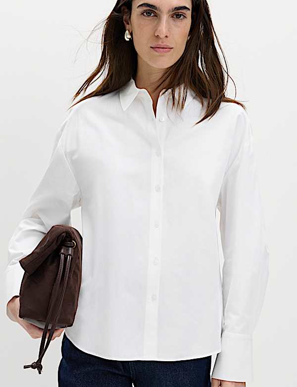 Pure Cotton Button Back Shirt - DK