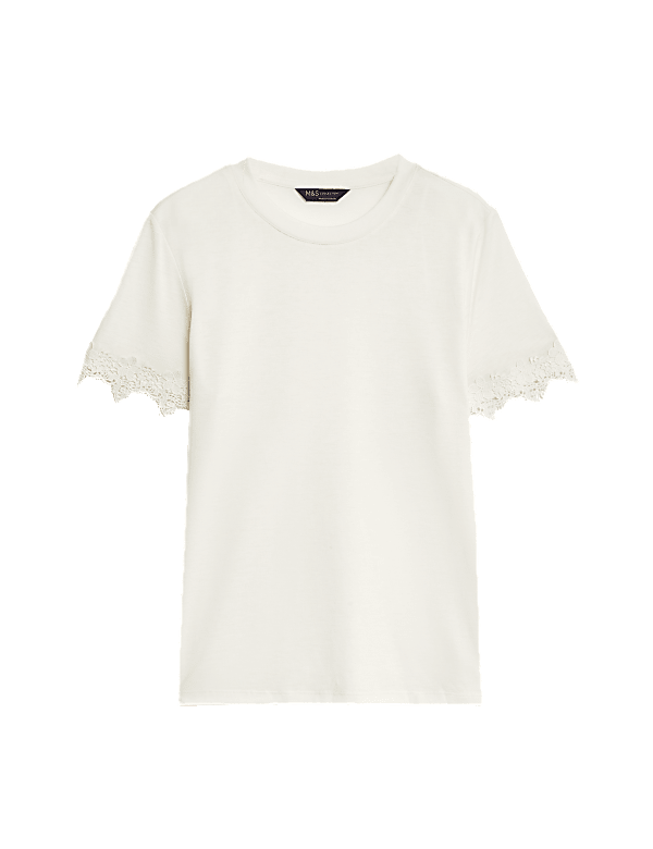 Jersey Lace Detail T-Shirt
