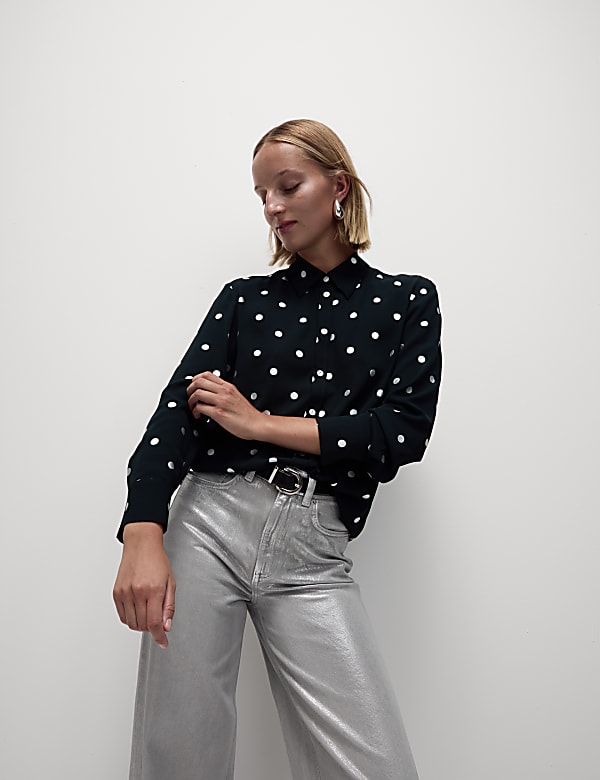 Chemise à imprimé métallisé - BE
