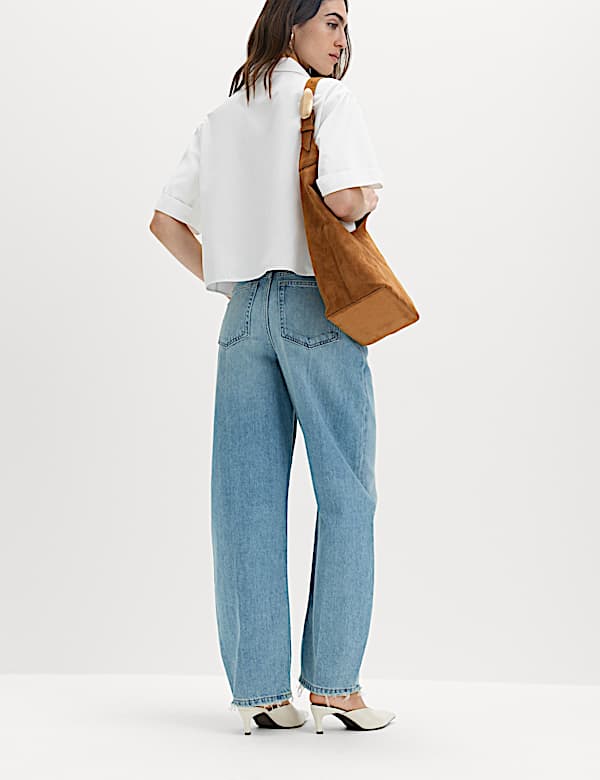 Pure Cotton Collared Boxy Shirt - DK