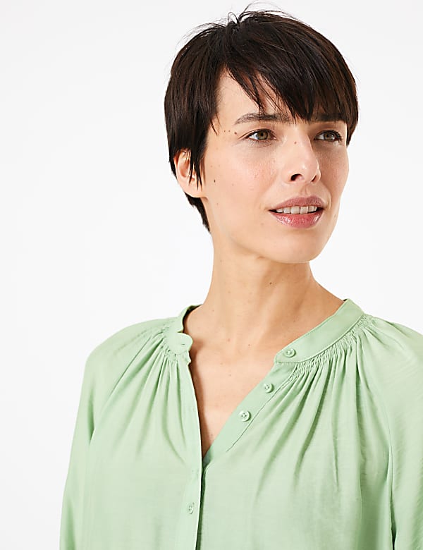 Smock Neck Longline Blouse