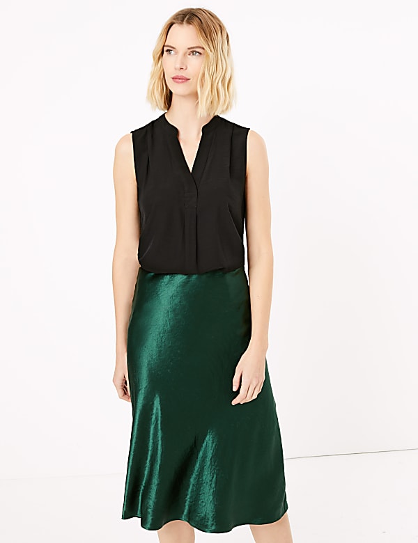 V-Neck Sleeveless Shell Top