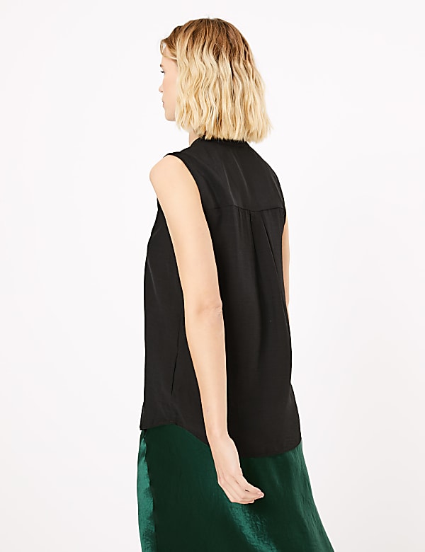 V-Neck Sleeveless Shell Top