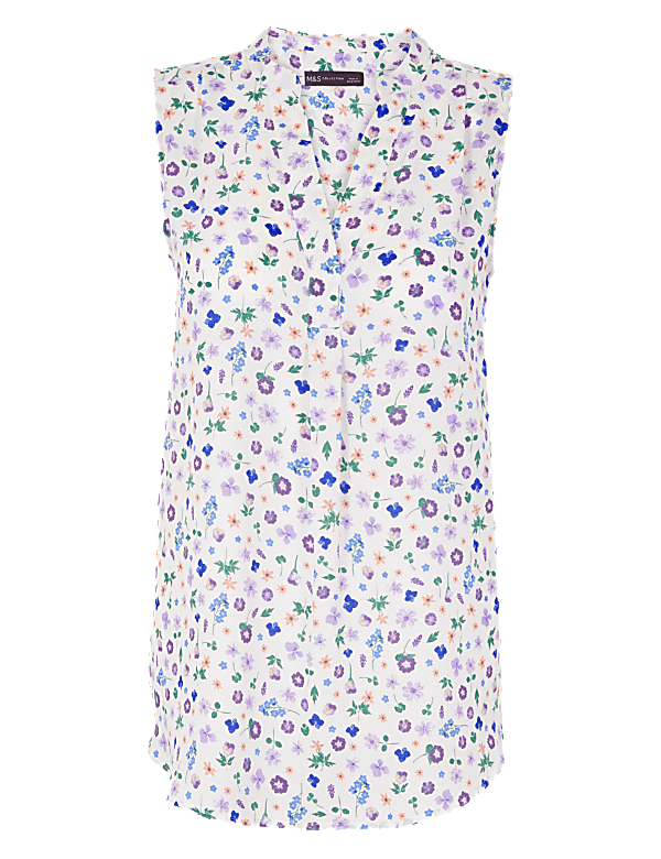 Floral Print Shell Top