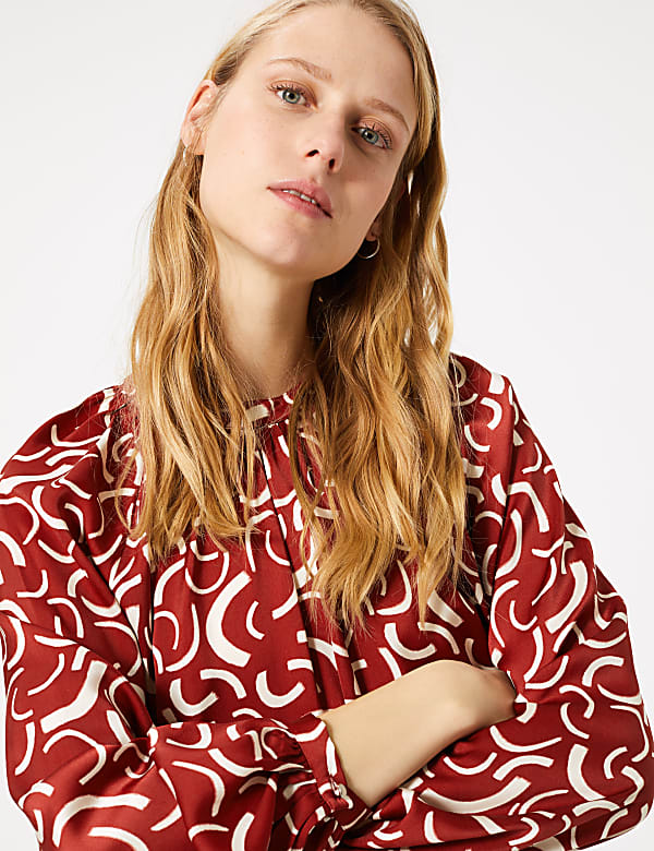 Satin Printed Blouse