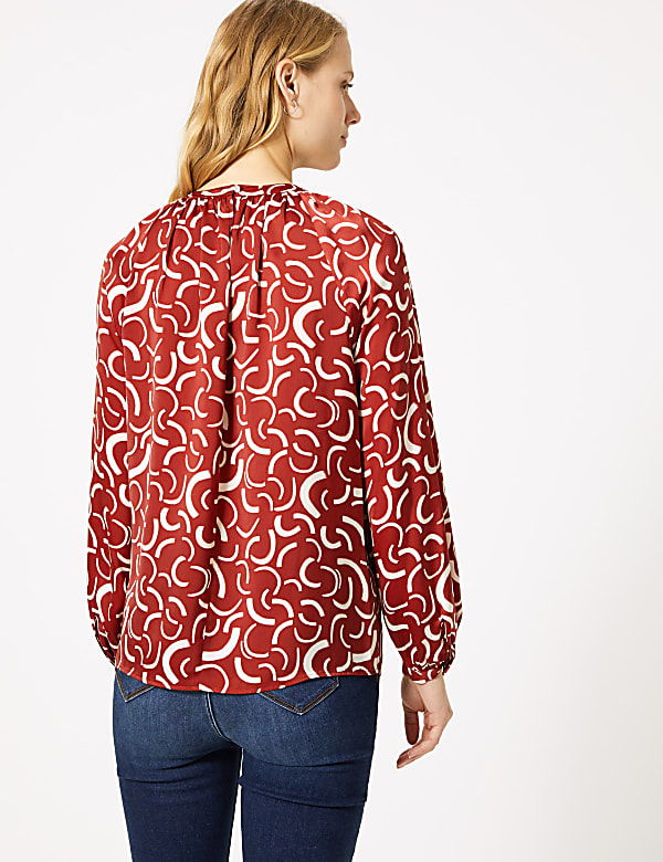 Satin Printed Blouse