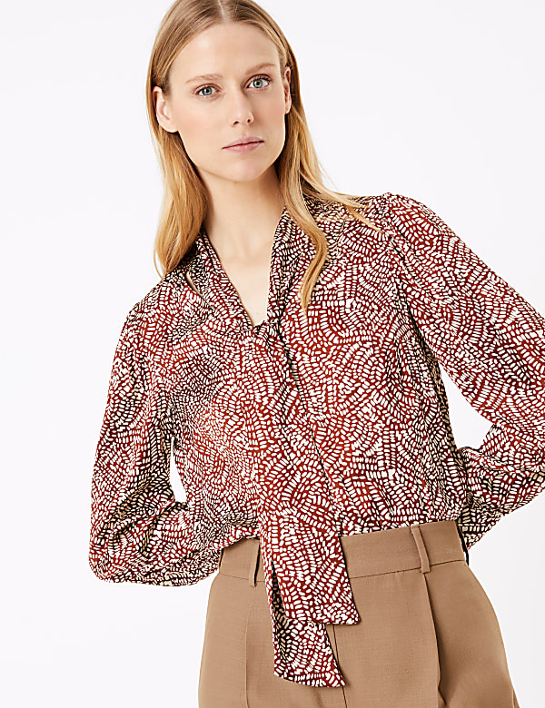 Satin Printed Blouse