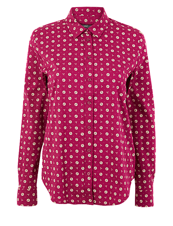 Cotton Rich Floral Print Slim Fit Shirt