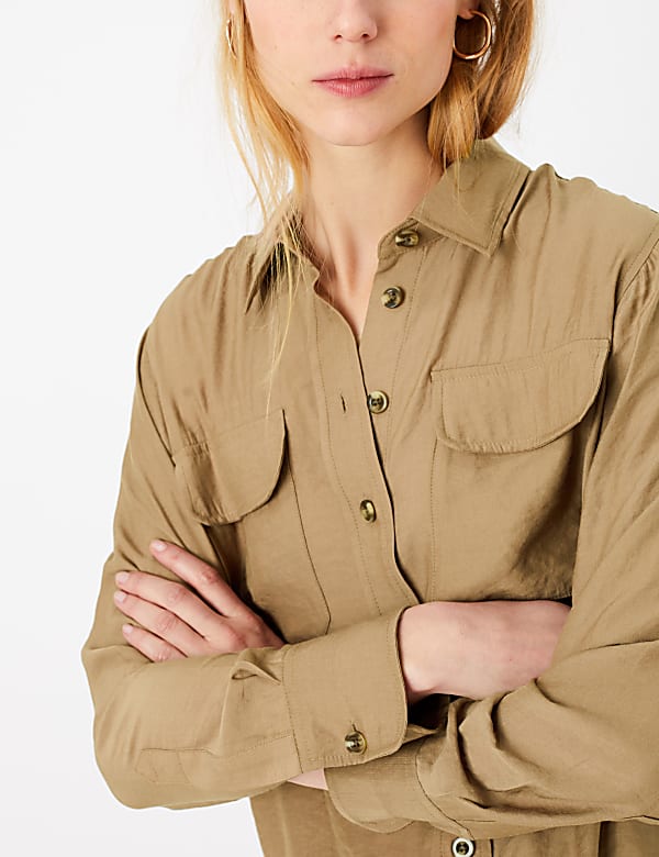 Button Detailed Utility Shirt
